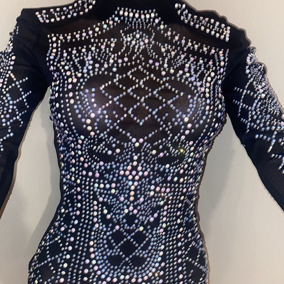 Windsor Black Blouse Studs and Sequins - Picture 3 of 6